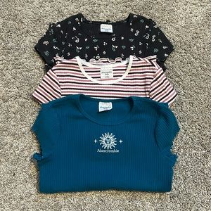 Abercrombie kids short sleeve shirts